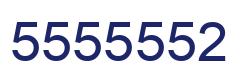 Number 5555552 blue image