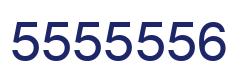 Number 5555556 blue image