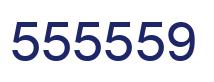 Number 555559 blue image