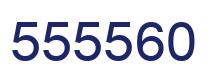 Number 555560 blue image