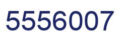 Number 5556007 blue image