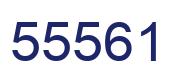 Number 55561 blue image