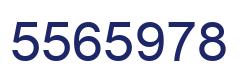 Number 5565978 blue image