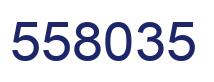 Number 558035 blue image