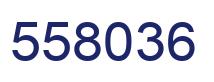 Number 558036 blue image