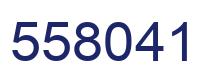 Number 558041 blue image