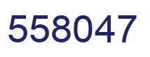 Number 558047 blue image