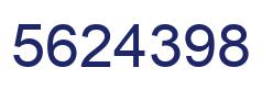 Number 5624398 blue image