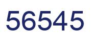 Number 56545 blue image