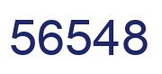 Number 56548 blue image