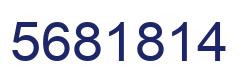 Number 5681814 blue image