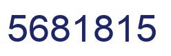 Number 5681815 blue image