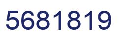 Number 5681819 blue image