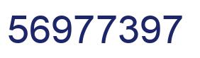 Number 56977397 blue image