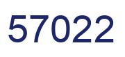 Number 57022 blue image