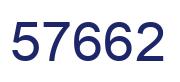 Number 57662 blue image