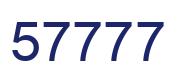 Number 57777 blue image