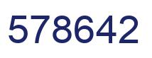 Number 578642 blue image