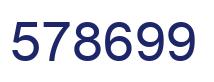 Number 578699 blue image