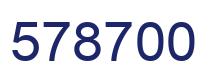 Number 578700 blue image
