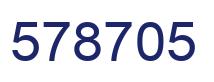Number 578705 blue image