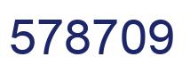 Number 578709 blue image