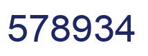 Number 578934 blue image