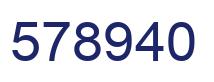 Number 578940 blue image