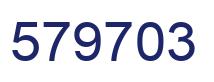 Number 579703 blue image
