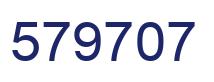 Number 579707 blue image