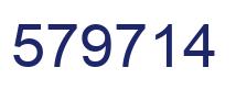 Number 579714 blue image