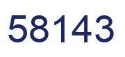 Number 58143 blue image