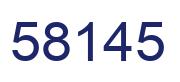 Number 58145 blue image