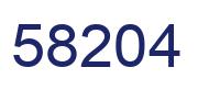 Number 58204 blue image