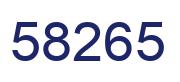 Number 58265 blue image