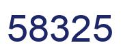 Número 58325 imagen azul