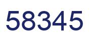 Número 58345 imagen azul