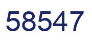 Number 58547 blue image
