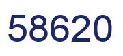 Number 58620 blue image