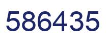 Number 586435 blue image