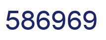 Number 586969 blue image