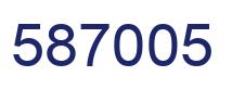 Number 587005 blue image