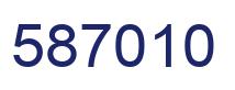 Number 587010 blue image