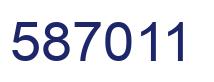 Number 587011 blue image