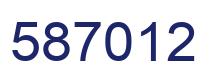 Number 587012 blue image