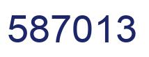 Number 587013 blue image