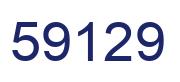 Number 59129 blue image