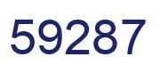 Number 59287 blue image