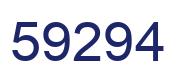 Number 59294 blue image
