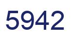 Number 5942 blue image